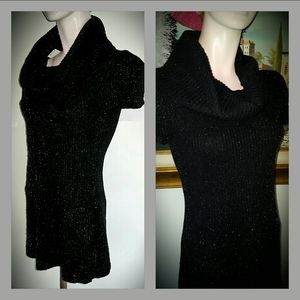 Candie's Cowl Neck Sparkle Tunic Sweater